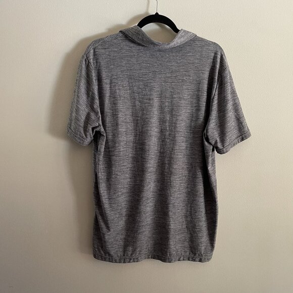 Cool Keep Men SZ L Heather Gray Short Sleeve 2 Button Collared Polo Shirt - Picture 10 of 10